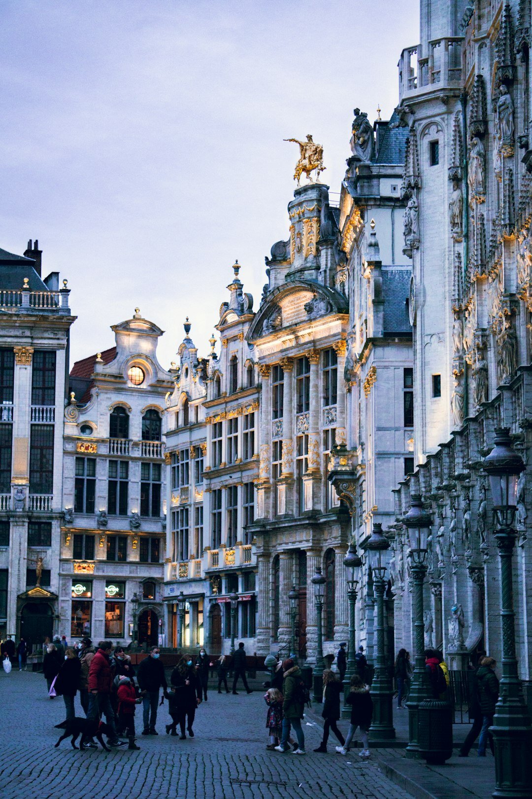 Brussels business district skyline with modern buildings